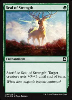 1 x Seal of Strength - Foil - Eternal Masters - NM-Mint - MTG - Image 1