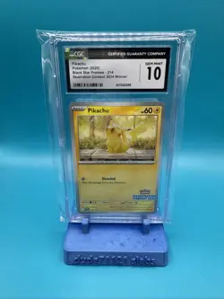 CGC Gem Mint 10 Pikachu 214 Illustration Contest 2024 Winner Pokemon TCG Promo - Image 1