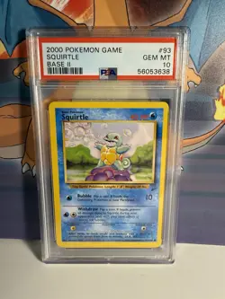 Pokemon Squirtle Base Set 2 93/130 PSA 10 GEM MINT 2000 - Image 3