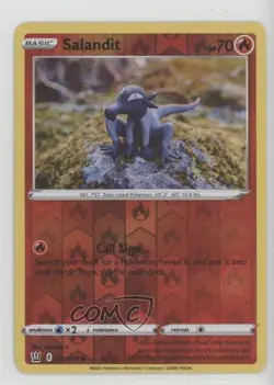 Salandit Reverse Foil Pokemon Sword & Shield Battle Styles #027 - Image 1