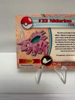 Nidorino #33 - 1999 Topps Pokemon TV Animation Edition Series 1 Red Label - NM - Image 4