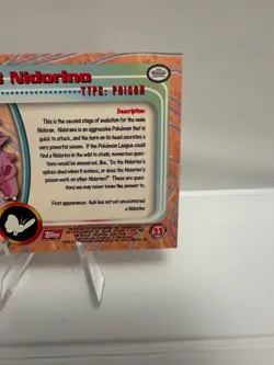 Nidorino #33 - 1999 Topps Pokemon TV Animation Edition Series 1 Red Label - NM - Image 5