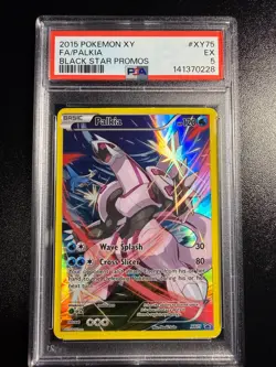 Pokemon (2015) Palkia (Full Art Promo) XY75 XY Holo Black Star Promos PSA-5 - Image 1