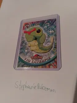 Caterpie #10 1999 RED logo Topps Pokemon TV Animation Edition Series 1 - Image 1
