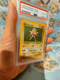 1999 Pokemon Base Set Holo Hitmonchan 7/102 PSA 8 Wizards of The Coast (WOTC) - Image 2