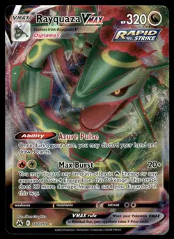 Pokemon Cards Rayquaza VMAX 102/159 Crown Zenith Holo Rare VMAX NM - Image 1