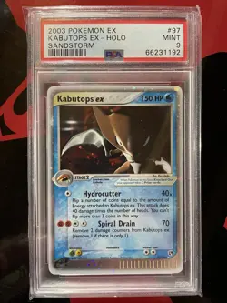 2003 Pokemon EX Sandstorm Kabutops ex Holo #97 PSA 9 Mint - Image 1