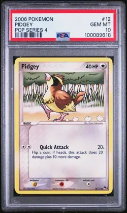 2006 POKEMON POP SER 4 #12 PIDGEY PSA 10 - Image 1