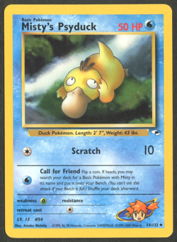 Pokemon TCG: Misty's Psyduck 54/132 Gym Heroes Regular - Image 1