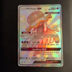 Pokemon TCG Hidden Fates Nihilego GX SV62/SV94 Shiny Vault Full Art Ultra Rare - Image 1