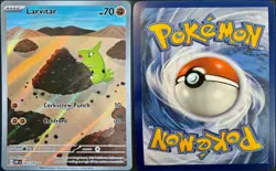 Larvitar 203/197 Holo Art Rare Pokemon TCG Obsidian Flames OBF 2023 NM English - Image 2
