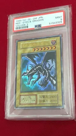 Yu-Gi-Oh PSA9 Red-Eyes Black Dragon Volume 3 1999 Japanese - Image 1