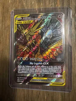 Moltres Zappos Articuno GX Pokemon Stained Glass Promo #SM210 2019 NM Pokemon - Image 1