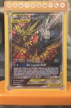 Moltres Zappos Articuno GX Pokemon Stained Glass Promo #SM210 2019 NM Pokemon - Image 3