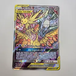 Pokemon Stained Glass Birds Moltres & Zapdos & Articuno GX Sm210 Near Mint - Image 1