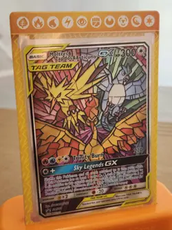 Pokemon Stained Glass Birds Moltres & Zapdos & Articuno GX Sm210 Near Mint - Image 2