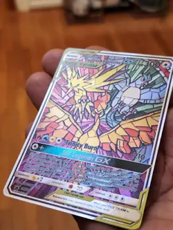 Pokemon Stained Glass Birds Moltres & Zapdos & Articuno GX Sm210 Near Mint - Image 4