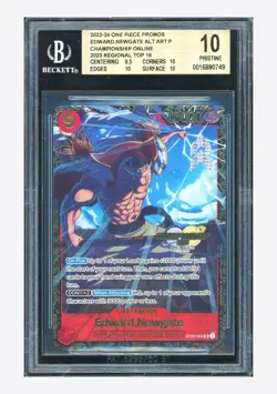 One Piece BGS10 Edward Newgate SR 2024 OP02-004 Championship Regional TOP16 ENG - Image 1