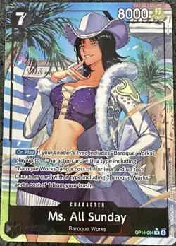 Ms. All Sunday (Alternate Art) OP14-084 The Azure Sea's Seven Foil - Image 1