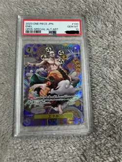 One Piece 2023 JPN OP05 #100 Enel PSA 10 - Image 1