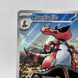 Krookodile 137/086 Holo Illustration Rare SV: Black Bolt NM English Pokemon - Image 3