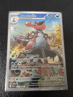 Krookodile 137/086 Holo Illustration Rare SV: Black Bolt NM English Pokemon - Image 1