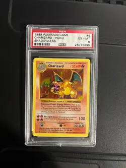 1999 Pokemon TCG Charizard Base Set Holo Shadowless Rare 4/102 PSA 6. Offer - Image 1