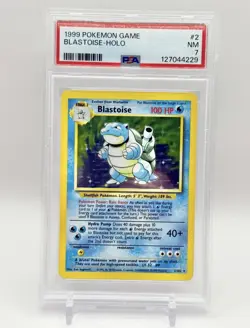 Pokemon TCG Base Set Blastoise Holo PSA 7 - Image 1