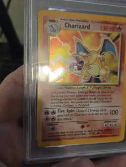 1999 Pokemon TCG Charizard Holo Rare Base Set, PSA Graded 6 - Image 4