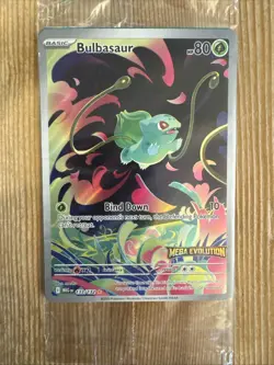 Pokemon TCG Bulbasaur 133/132 Pokemon ME01 Mega Evolution Stamped Promo SEALED - Image 1