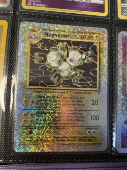 Pokemon TCG Magneton Reverse Holo Card Legendary Collection 28/110 MP Condition - Image 2