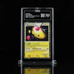 2010 POKEMON HEARTGOLD AMPHAROS PRIME #105 ULTRA RARE TAG 8.5 NM - Image 1