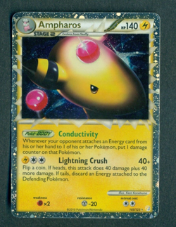 2010 Pokemon HeartGold & SoulSilver #105/123 Ampharos Prime Played MP - Image 1