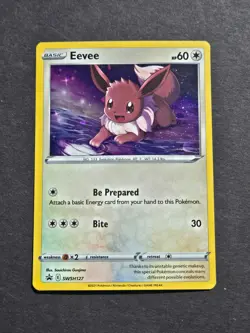 Pokemon EEVEE SWSH127 - 2021 SWORD & SHIELD BLACK STAR PROMO HOLO - NM/MT - Image 1
