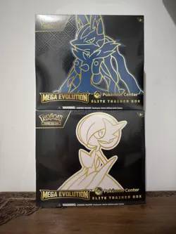 Pokemon Center Mega Evolutions ETB Lucario + Gardevoir BRAND NEW SEALED - Image 1