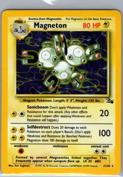 Magneton 11/62 Holo Fossil - Pokemon Card - LP - Image 1