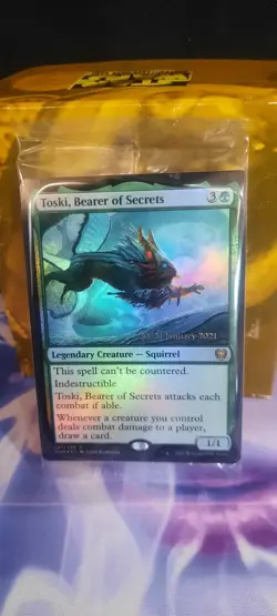 MTG Toski, Bearer of Secrets - Kaldheim (KHM) #197 - Prerelease Card SEALED! - Image 1