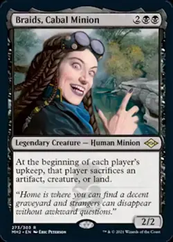 Braids, Cabal Minion (Foil Etched) [Modern Horizons 2] Foil Near Mint - Image 2