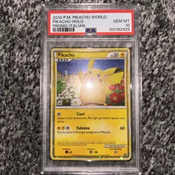 Pikachu Pokemon 2010 Holo PW Pikachu World Promo Italian PSA 10 - Image 2