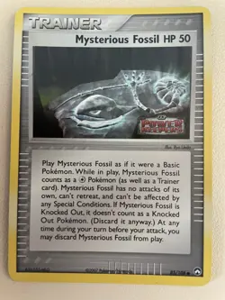 Mysterious Fossil 85/108 Trainer Reverse Holo EX Power Keepers Pokemon Card LP - Image 1