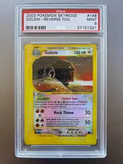 PSA 9 Crystal Golem #148 Skyridge Reverse Foil Holo Rare Pokemon 2003 MINT - Image 1