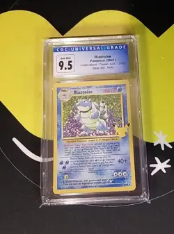 Pokemon TCG: Blastoise Holo 2/102 Celebrations Classic Base Set CGC 9.5 Gem Mint - Image 1