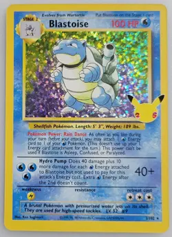 Blastoise 2/102 Pokemon Celebrations: Classic Collection Holo NM - Image 1
