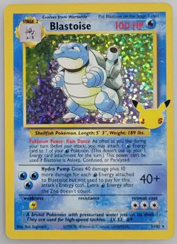 Blastoise 2/102 Pokemon Celebrations: Classic Collection Holo NM - Image 3