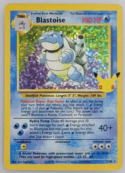 Blastoise 2/102 Pokemon Celebrations: Classic Collection Holo NM - Image 5