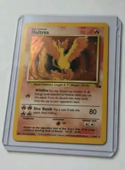 Moltres Pokemon Card Holo WOTC 12/62 Fossil Set Rare Vintage 1999 Original - Image 2