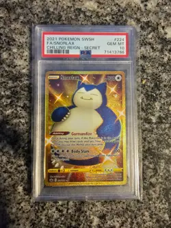 Pokemon PSA 10 Snorlax 224/198 Chilling Reign Gold Secret Rare Gem Mint - Image 1