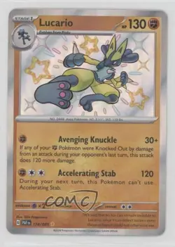 Shiny Rare - Lucario Pokemon Scarlet & Violet Paldean Fates PAF #174 - Image 1