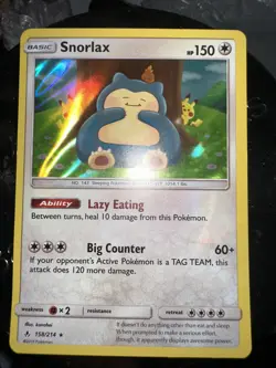 Snorlax 158/214 Unbroken Bonds 2019 Holo Rare Pokemon Card TCG - Image 1
