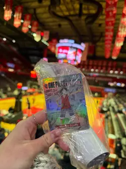 One Piece College Basketball US Voyage Monkey D. Luffy Card AND Poster SEALED - Image 1
